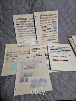 World Used Collection Huge Lot Stamps 90 Pages Thousands Postage Vtg Antique