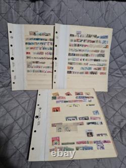 World Used Collection Huge Lot Stamps 90 Pages Thousands Postage Vtg Antique