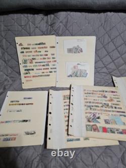 World Used Collection Huge Lot Stamps 90 Pages Thousands Postage Vtg Antique