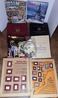 World Wide Postage Stamp Collection Album 100+ Countries, 1,000 + Vtg Stamps