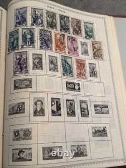 World Wide Postage Stamp Collection Album 100+ Countries, 1,000 + Vtg Stamps