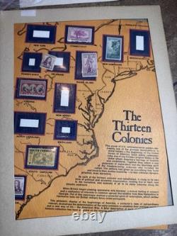 World Wide Postage Stamp Collection Album 100+ Countries, 1,000 + Vtg Stamps