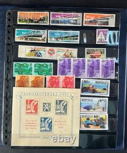 World Wide Stamp Collection Album Hundreds of Stamps Mint & Used ZAYIX