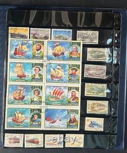 World Wide Stamp Collection Album Hundreds of Stamps Mint & Used ZAYIX