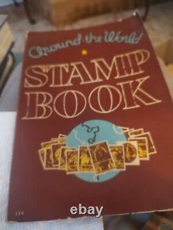 World Wide Stamp Collection Nestled In a Vintage 1935 Whitman Album. Nostalgia+