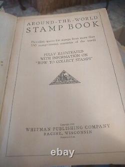 World Wide Stamp Collection Nestled In a Vintage 1935 Whitman Album. Nostalgia+