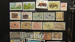 World Wide stamp collection in 3 ring binder on black stock pages est 2K stamps