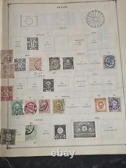 Worldwide Classic Stamp Collection in Loaded Old Scott Junior Album