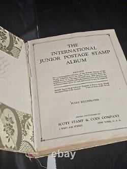 Worldwide Classic Stamp Collection in Loaded Old Scott Junior Album