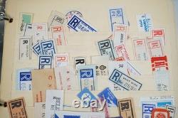 Worldwide Collection Of 1,500 + Registration Labels & Airmail Etiquettes