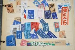 Worldwide Collection Of 1,500 + Registration Labels & Airmail Etiquettes
