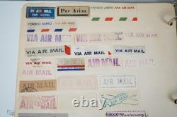 Worldwide Collection Of 1,500 + Registration Labels & Airmail Etiquettes