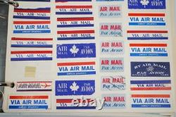 Worldwide Collection Of 1,500 + Registration Labels & Airmail Etiquettes