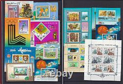 Worldwide Collection Of 62 Mnh Miniature Sheets In Stock Book Free Shipping