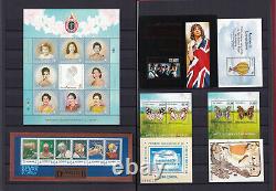 Worldwide Collection Of 62 Mnh Miniature Sheets In Stock Book Free Shipping