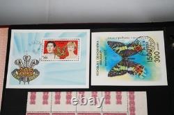 Worldwide Collection Of 825+ Blocks/sheets/squares Mint & Used Stored In Album