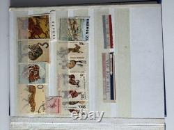 Worldwide Stamp Album Animals, Religion & Historic Figures, Estate Lot