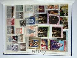 Worldwide Stamp Album Animals, Religion & Historic Figures, Estate Lot