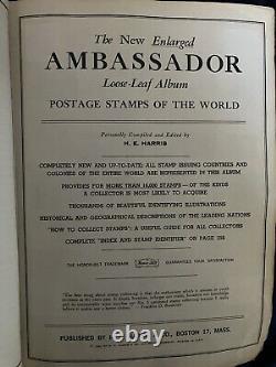 Worldwide Stamp Collection Ambassador Album By H E Harris 1962 Edition Huge