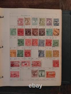 Worldwide Stamp Collection Book Vintage 100 Year Old Stamps Excellent Condition