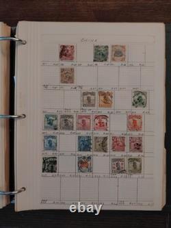 Worldwide Stamp Collection Book Vintage 100 Year Old Stamps Excellent Condition
