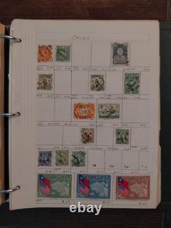 Worldwide Stamp Collection Book Vintage 100 Year Old Stamps Excellent Condition