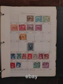 Worldwide Stamp Collection Book Vintage 100 Year Old Stamps Excellent Condition