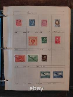 Worldwide Stamp Collection Book Vintage 100 Year Old Stamps Excellent Condition