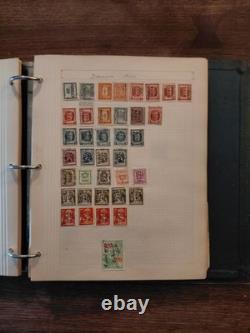 Worldwide Stamp Collection Book Vintage 100 Year Old Stamps Excellent Condition