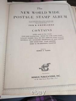 Worldwide Stamp Collection In 1958 Minkus Vintage Album. MAGNIFICENT 1800s Fwd