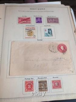 Worldwide Stamp Collection In 1958 Minkus Vintage Album. MAGNIFICENT 1800s Fwd