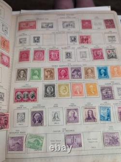 Worldwide Stamp Collection In 1958 Minkus Vintage Album. MAGNIFICENT 1800s Fwd