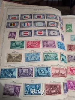 Worldwide Stamp Collection In 1958 Minkus Vintage Album. MAGNIFICENT 1800s Fwd