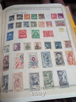 Worldwide Stamp Collection In 1958 Minkus Vintage Album. MAGNIFICENT 1800s Fwd
