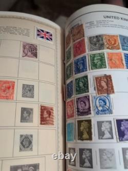 Worldwide Stamp Collection In 1958 Minkus Vintage Album. MAGNIFICENT 1800s Fwd