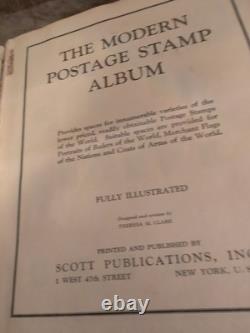 Worldwide Stamp Collection In Classic Modern 50's Album Filled With Philatelic +
