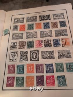 Worldwide Stamp Collection In Classic Modern 50's Album Filled With Philatelic +