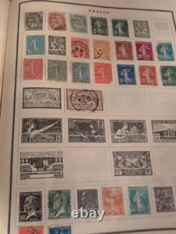 Worldwide Stamp Collection In Classic Modern 50's Album Filled With Philatelic +