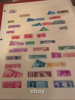 Worldwide Stamp Collection In Classic Modern 50's Album Filled With Philatelic +