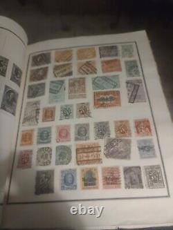 Worldwide Stamp Collection In Vintage Modern Postage Stamp Album 1800s Forward