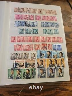 Worldwide Stamp Collection in Album Full of Stamps Mint & Used Royal Mail HK