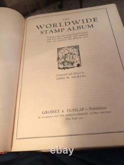 Worldwide Stamp Collection in Grosett And Dunlap 1934 Huge Old'Standard' Album