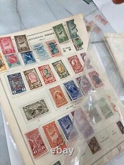 Worldwide Used Stamp Collection Lot Abyssinia Ethiopia Guadeloupe French Indies