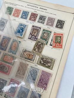 Worldwide Used Stamp Collection Lot Abyssinia Ethiopia Guadeloupe French Indies