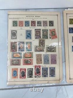 Worldwide Used Stamp Collection Lot Abyssinia Ethiopia Guadeloupe French Indies