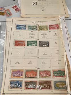 Worldwide Used Stamp Collection Lot Abyssinia Ethiopia Guadeloupe French Indies