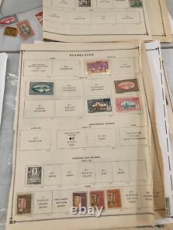 Worldwide Used Stamp Collection Lot Abyssinia Ethiopia Guadeloupe French Indies