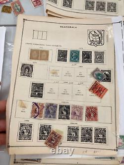 Worldwide Used Stamp Collection Lot Abyssinia Ethiopia Guadeloupe French Indies