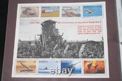 Worldwide Wwii Collection Of 120 Stamps & 55 Souvenir Sheets All Mint In Album