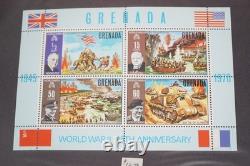 Worldwide Wwii Collection Of 120 Stamps & 55 Souvenir Sheets All Mint In Album